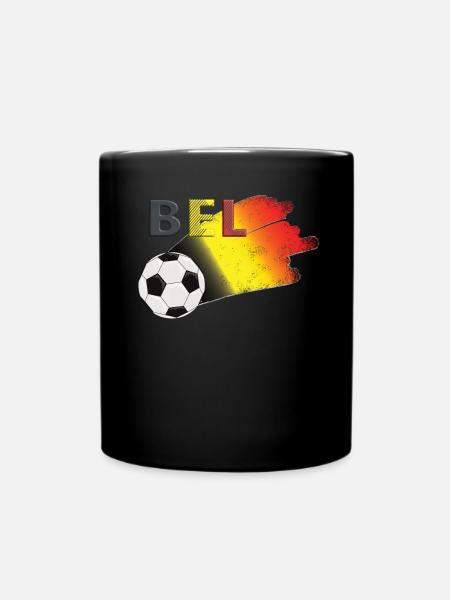 Fahne Belgien - Tasse einfarbig - Schwarz