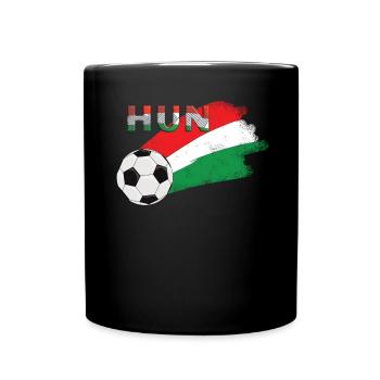 Fahne Ungarn - Tasse einfarbig - Schwarz - Vorne