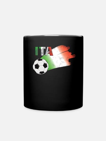 Fahne Italien - Tasse einfarbig - Schwarz