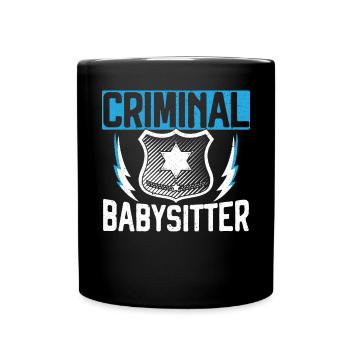 Criminal Babysitter Jail Guard Correction Officer - Full Colour Mug - black - Front