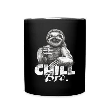 Paresseux avec café chill bro c’est comme ça - Mug uni - noir - Devant