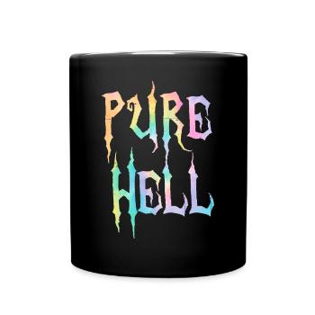 Reine Hölle Nu Goth Okkulte Hexerei Hexe Satanismus - Tasse einfarbig - Schwarz - Vorne
