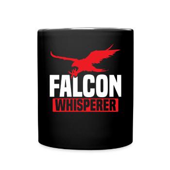 Falknerei Falkenflüsterer Jagdmeister Falkner - Tasse einfarbig - Schwarz - Vorne