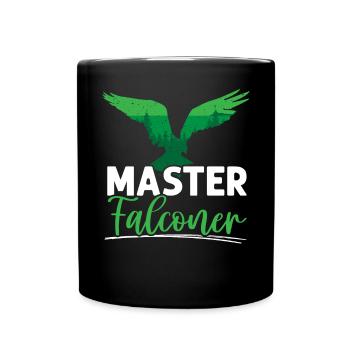 Falknerei Falkenliebhaber Jagdmeister Falkner - Tasse einfarbig - Schwarz - Vorne