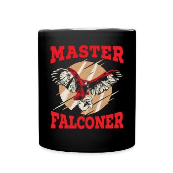 Falknerei Falkenliebhaber Jagdmeister Falkner - Tasse einfarbig - Schwarz - Vorne