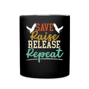 Save Raise Release Repeat Falconry Master Falconer - Tasse einfarbig - Schwarz - Vorne