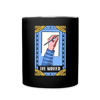 Der Schriftsteller Tarotkarte liest okkulte dunkle Magie - Tasse einfarbig - Schwarz - Vorne
