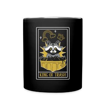 Roi de la carte de tarot poubelle lecture de magie noire occulte - Mug uni - noir - Devant