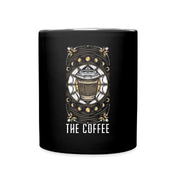 Der Kaffeetrinker Tarot Kartenlesung Dunkle Magie - Tasse einfarbig - Schwarz - Vorne