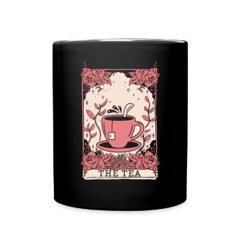 The Tea Drinker Tarot Card Reading Dark Magic - Full Colour Mug - black - Front