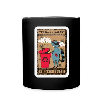 Roi de la carte de tarot poubelle lecture de magie noire occulte - Mug uni - noir - Devant