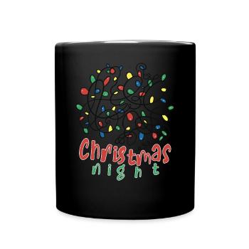 Fête de guirlande d’hiver de la nuit de Noël - Mug uni - noir - Devant