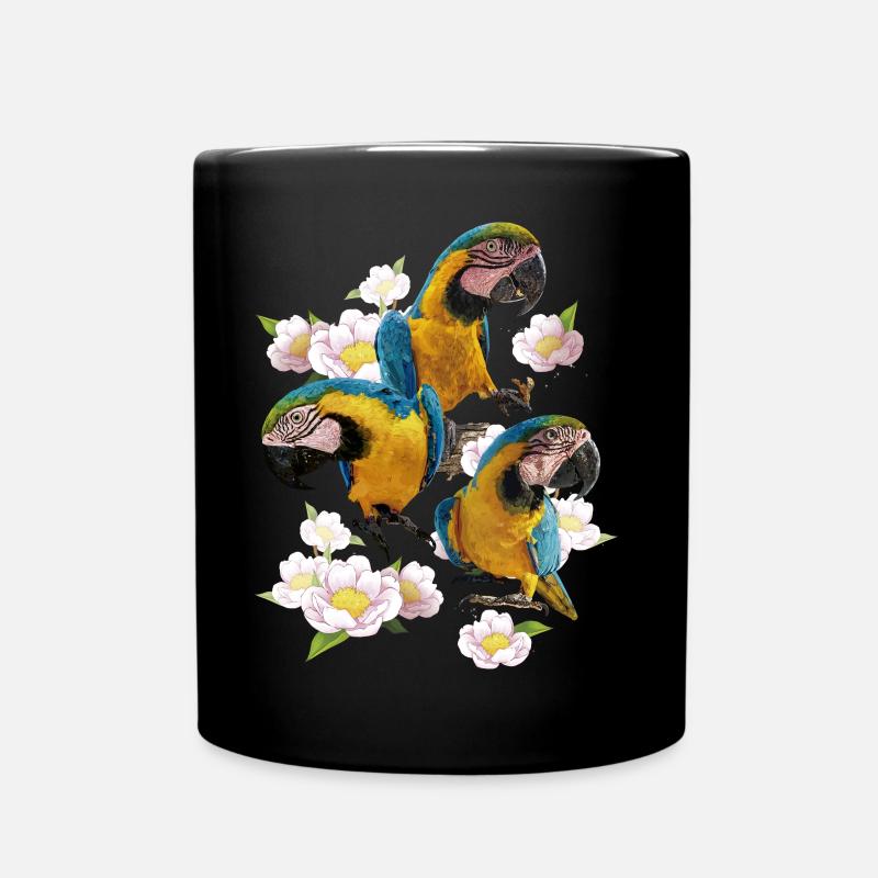 Der blau-gelbe Ara - Tasse einfarbig - Schwarz