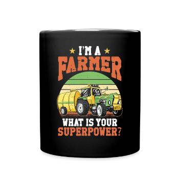 Farming Farmer Vintage Tractor - Tasse einfarbig - Schwarz - Vorne