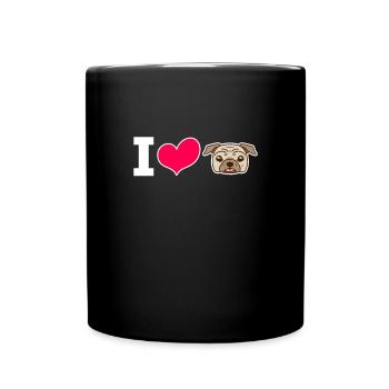 Carlin Chien Chien Ami Pet Pug Pug Pug Cadeau - Mug uni - noir - Devant