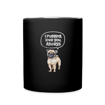 Pug - Full Colour Mug - black - Front
