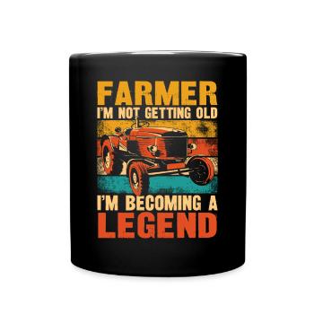 Farming Farmer Retired Vintage - Full Colour Mug - black - Front