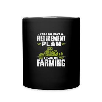 Agriculteur à la retraite - Mug uni - noir - Devant