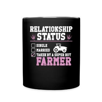 Farming Farmer Girl Girlfriend - Tasse einfarbig - Schwarz - Vorne