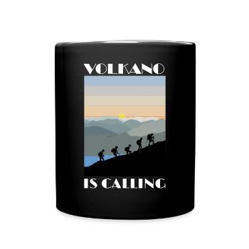 Le volcan appelle la migration de la lave le magma de feu de montagne - Mug uni - noir - Devant