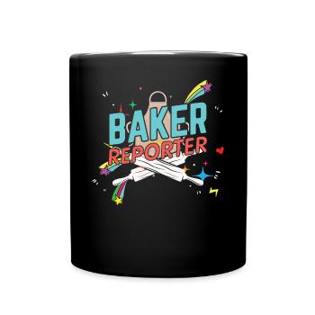 Baker Reporter Cook Chef Cookies Christmas Dough - Full Colour Mug - black - Front