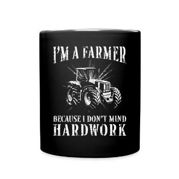 Farming Farmer Vintage Tractor I'm - Full Colour Mug - black - Front