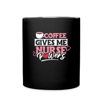 Coffee Gives Me Nurse Powers Shirt - Full Colour Mug - black - Front