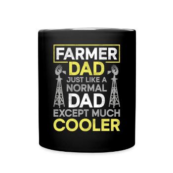Farming Farmer Dad Father Vintage - Full Colour Mug - black - Front