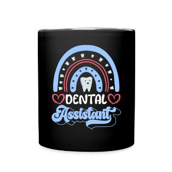 Dental Assistant Shirt Geschenk Zahnarzt - Tasse einfarbig - Schwarz - Vorne