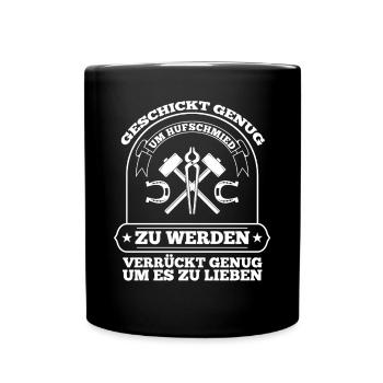 Hufbeschlagschmied Pferdeschmied Hufschmied - Tasse einfarbig - Schwarz - Vorne
