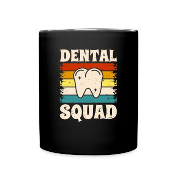 Vintage Retro Dental Squad Shirt Geschenk - Tasse einfarbig - Schwarz - Vorne
