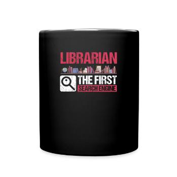Bibliothécaire Le premier t-shirt de moteur de recherche - Mug uni - noir - Devant