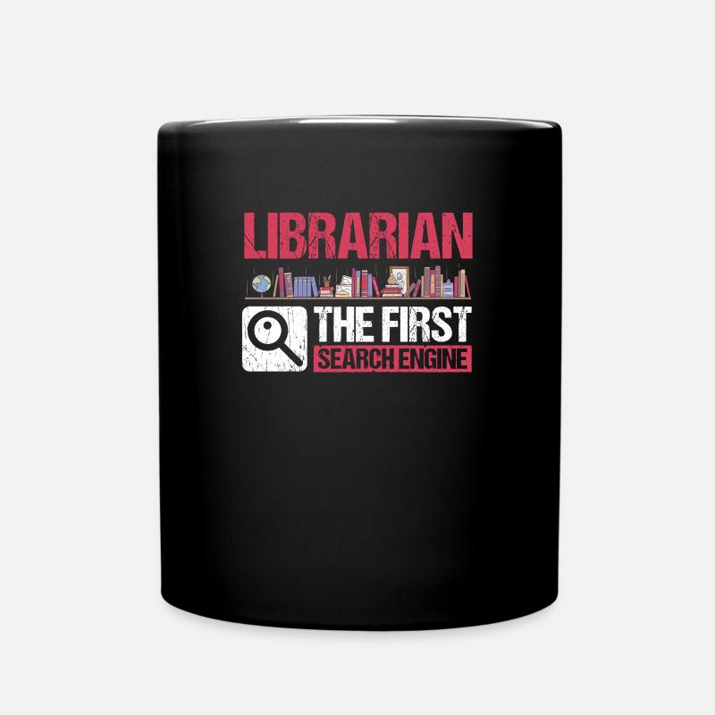 Librarian The First Search Engine Shirt - Tasse einfarbig - Schwarz