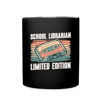 School Librarian Limited Edition Shirt Gift - Full Colour Mug - black - Front