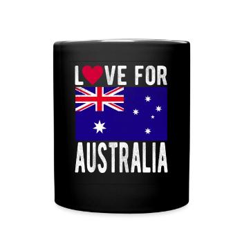 Drapeau de l’Australie - Mug uni - noir - Devant