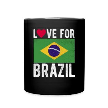 Brazil Flag - Full Colour Mug - black - Front