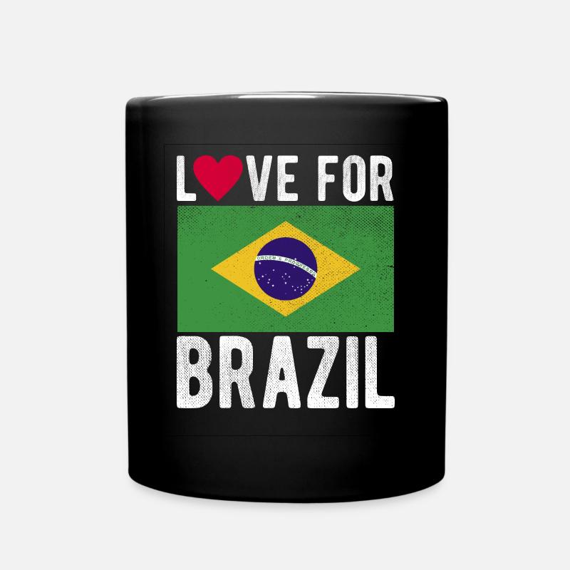 Drapeau du Brésil - Mug uni - noir