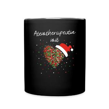 Atemtherapeutin mit Herz Athemtherapie Nikolaus - Tasse einfarbig - Schwarz - Vorne