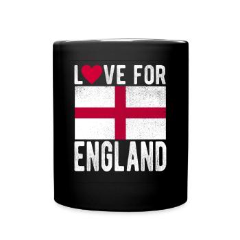 Drapeau de l’Angleterre - Mug uni - noir - Devant