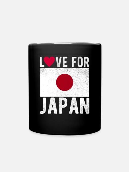 Japan Flag - Full Colour Mug - black