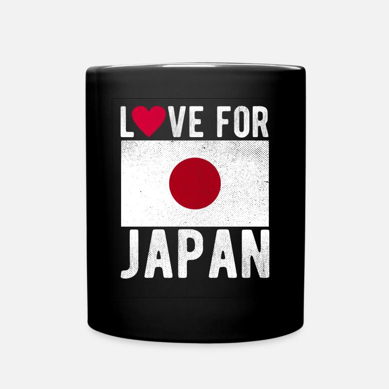 Japan Flag - Full Colour Mug - black