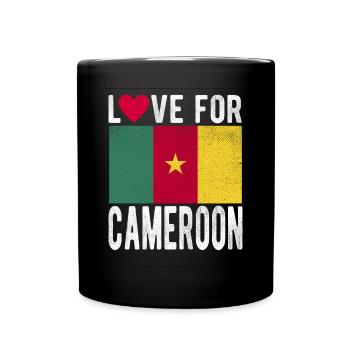 Cameroon flag - Full Colour Mug - black - Front