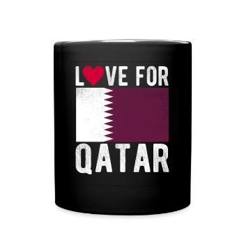 Qatar Flag - Full Colour Mug - black - Front