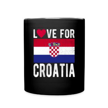 Croatia Flag - Full Colour Mug - black - Front