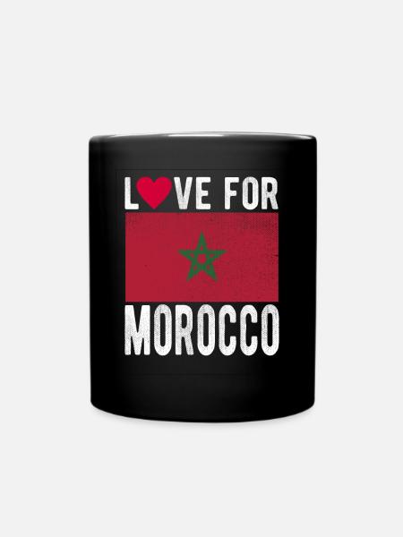 Morocco Flag - Full Colour Mug - black
