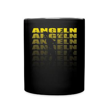Angler Geschenkidee Hobby Angeln - Tasse einfarbig - Schwarz - Vorne