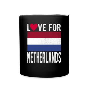 Drapeau des Pays-Bas - Mug uni - noir - Devant