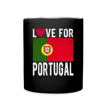 Drapeau du Portugal - Mug uni - noir - Devant