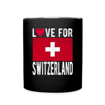 Drapeau de la Suisse - Mug uni - noir - Devant