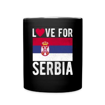 Drapeau de la Serbie - Mug uni - noir - Devant